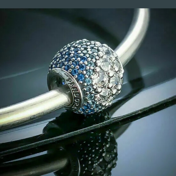 Pandora blue Enchanted pave charm. - Picture 7 of 8